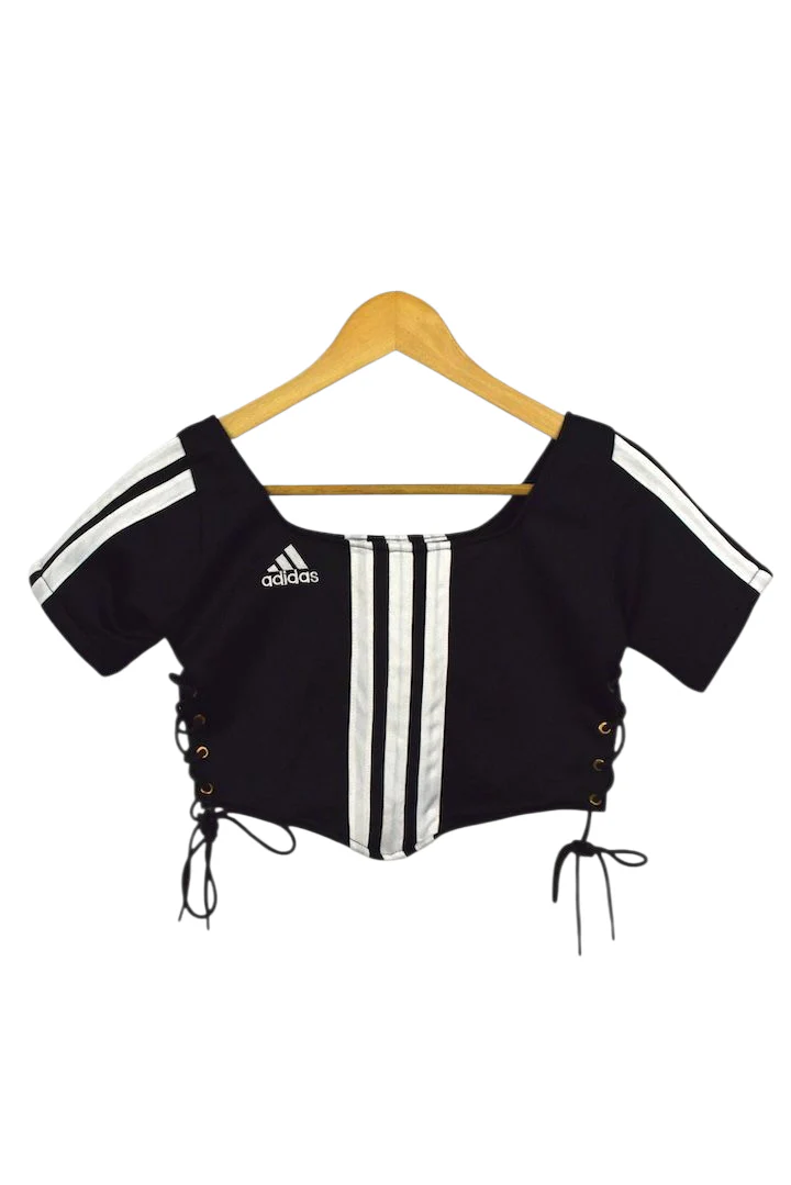 Reworked Adidas Brand Crop Top