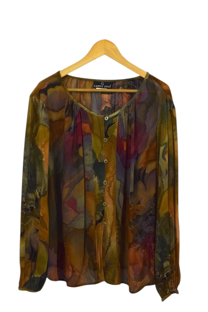 80s/90s Abstract Print Blouse
