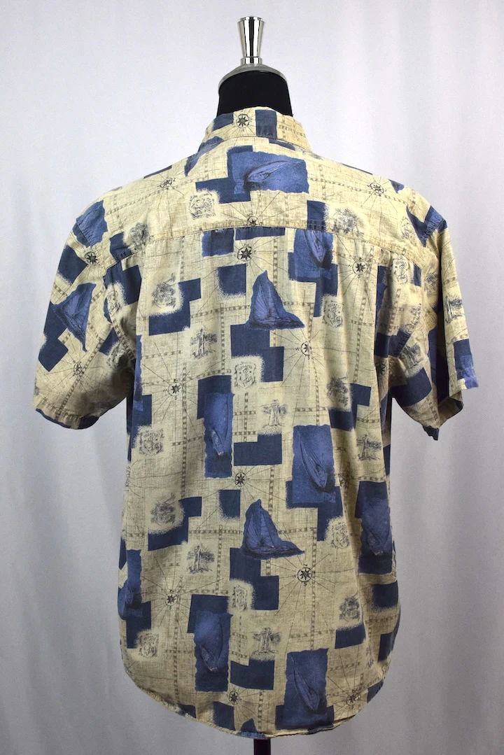 Beige Nautical Print Shirt - Image 3