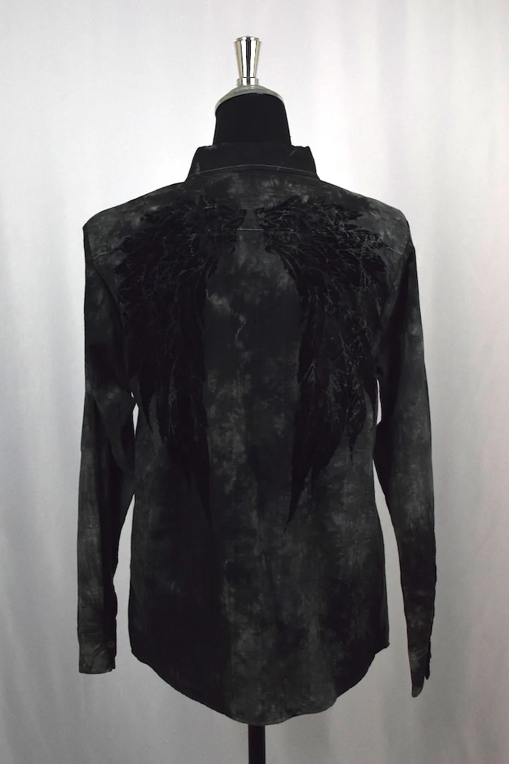 Y2K Black and Grey Detailed Shirt - Image 3