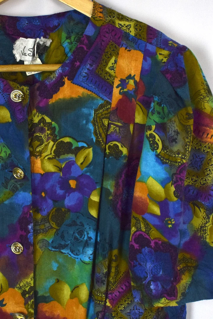 80s/90s Abstract Dress - Image 2