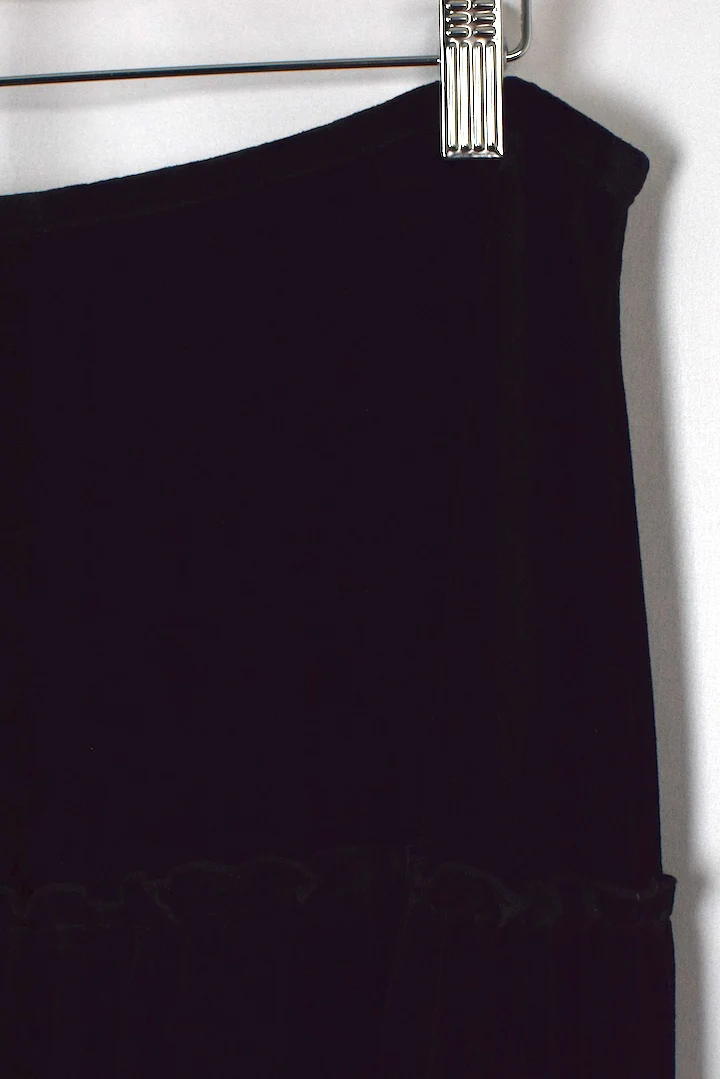 Black Velvet Skirt - Image 2
