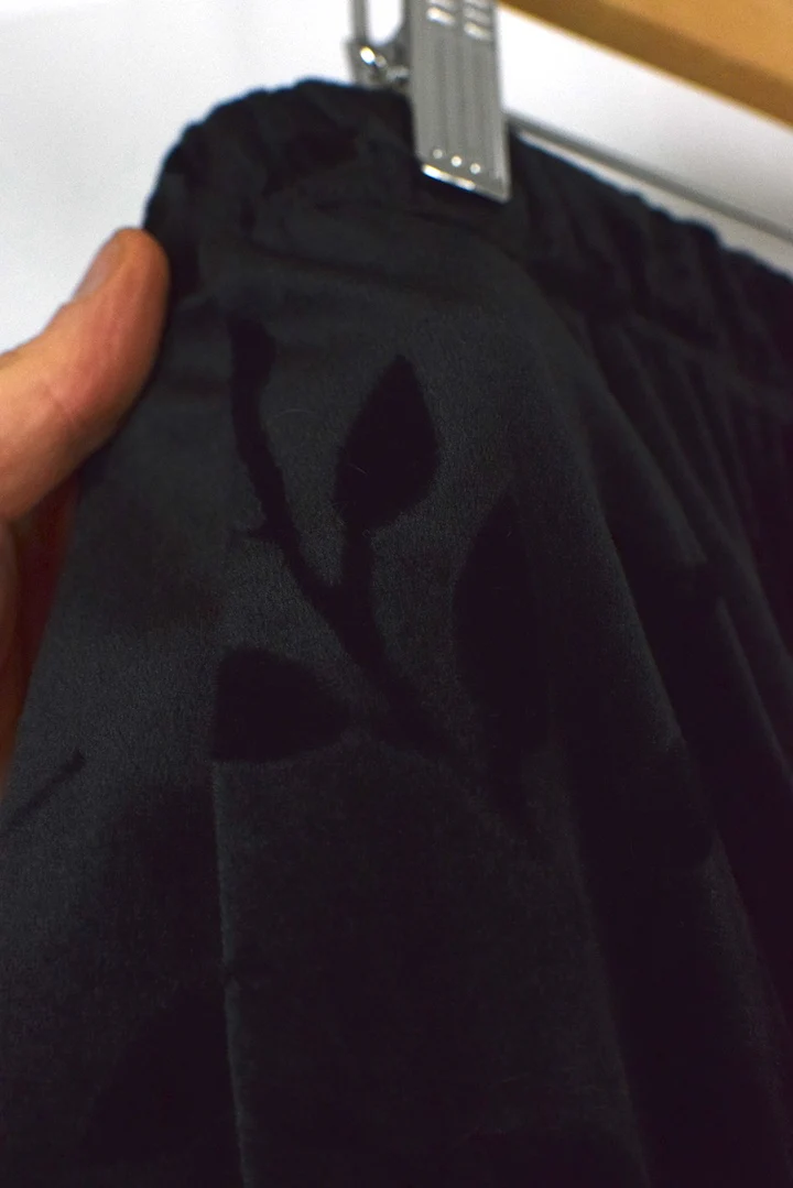 Black Leaf Print Skirt - Image 4