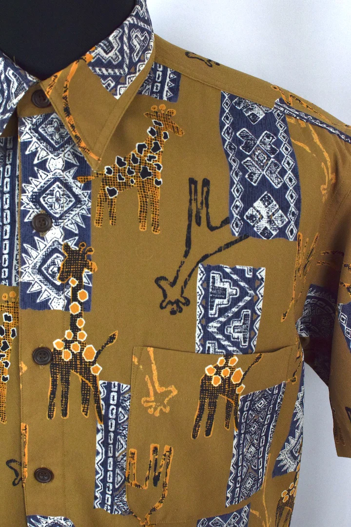 Abstract Giraffe Print Shirt - Image 2