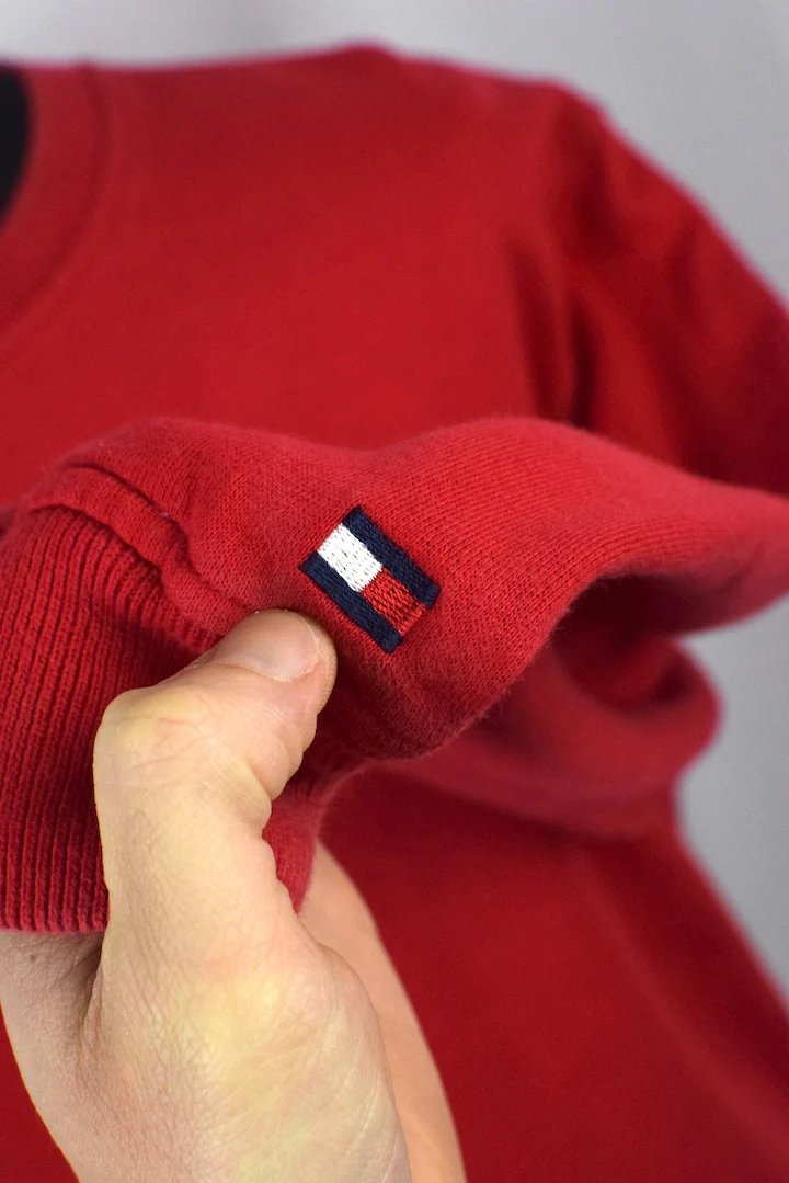 Red Tommy Hilfiger Brand Sweatshirt - Image 3