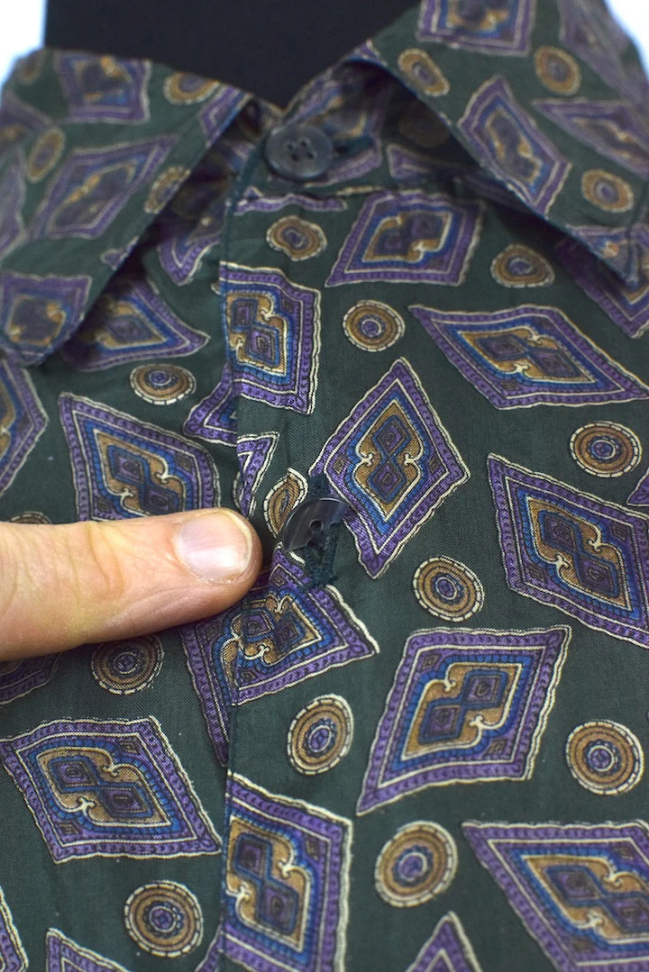 Abstract Print Silk Shirt - Image 3