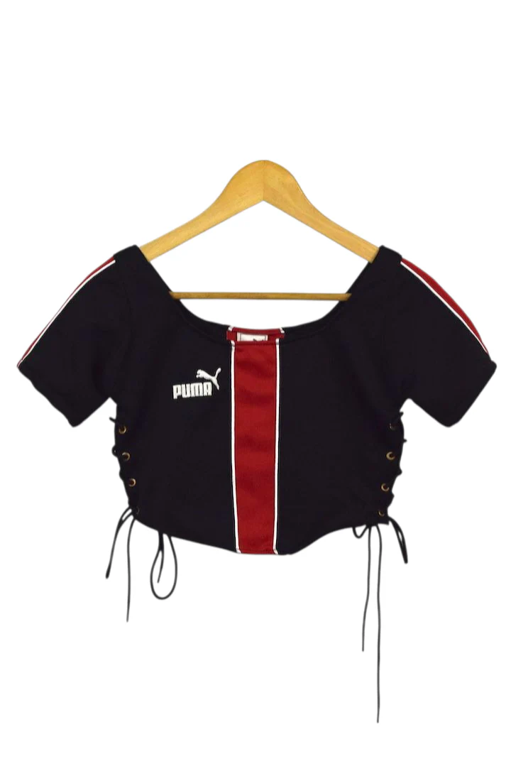 Reworked Puma Brand Crop Top