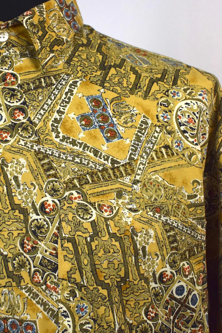 Silk Abstract Print Shirt - Image 2