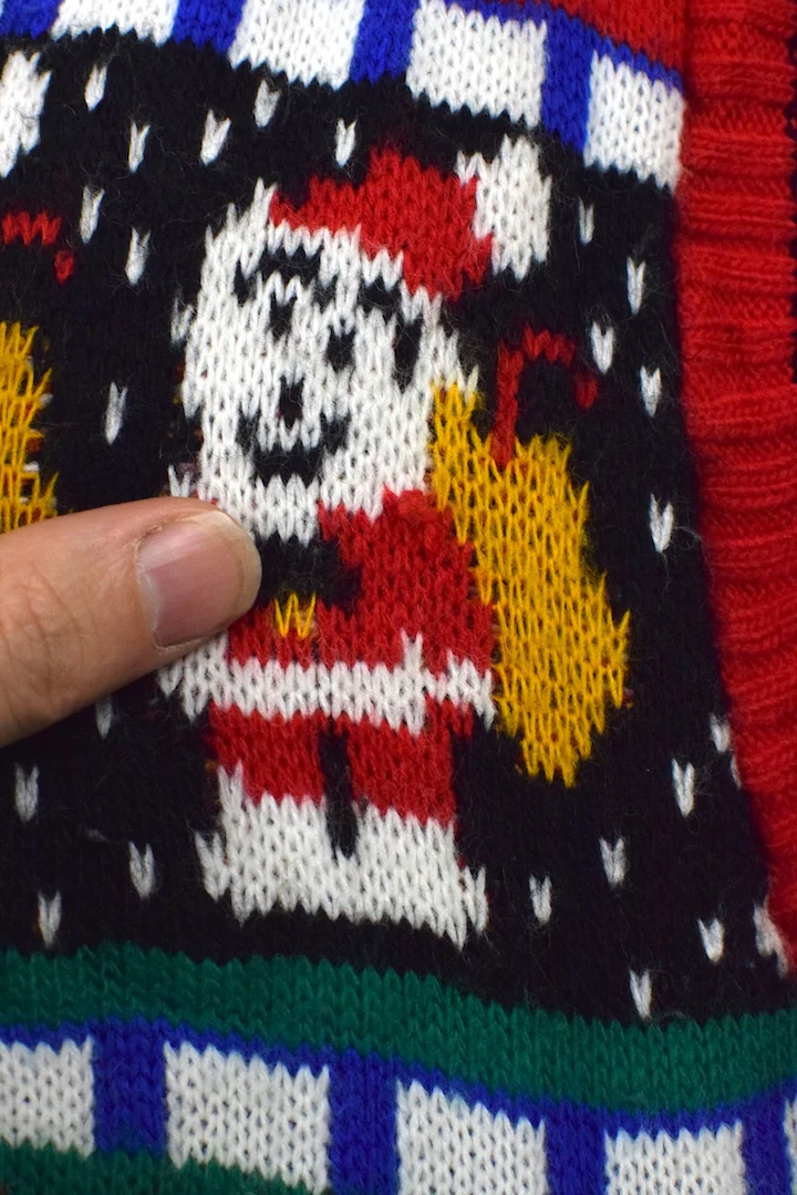 80s/90s Christmas Knitted Vest - Image 5