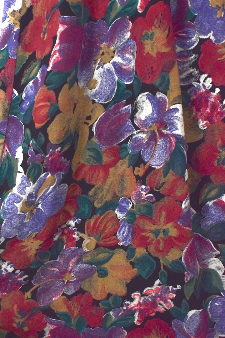80s/90s Floral Print Skirt - Image 2