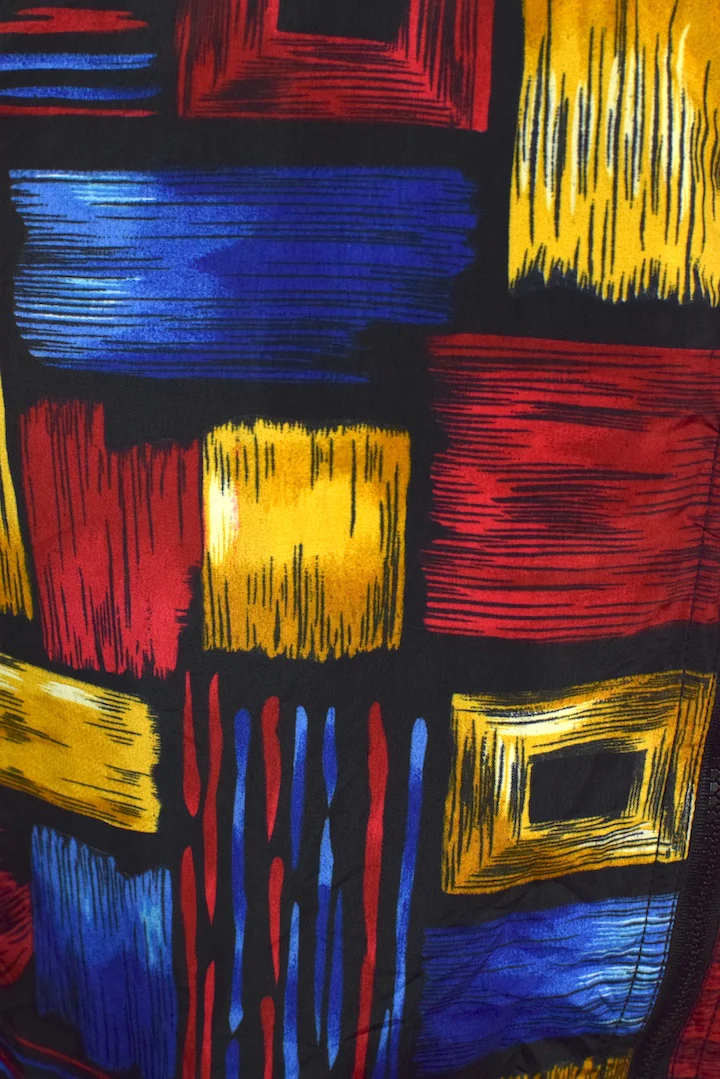 Colourful Abstract Shape Print Spray Jacket - Image 3