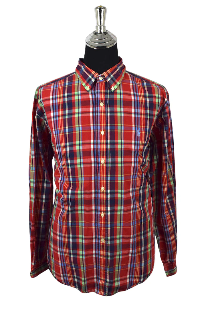 Red Ralph Lauren Brand Checkered Shirt