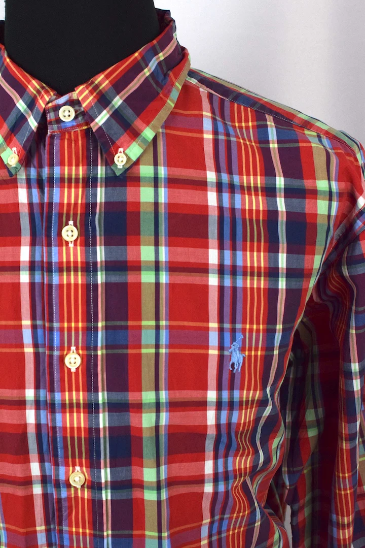 Red Ralph Lauren Brand Checkered Shirt - Image 2