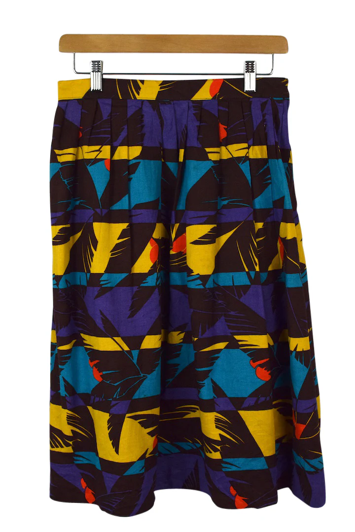 Palm Tree Print Skirt
