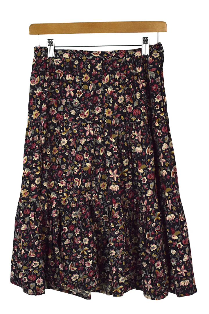 Reworked Floral Print Skirt