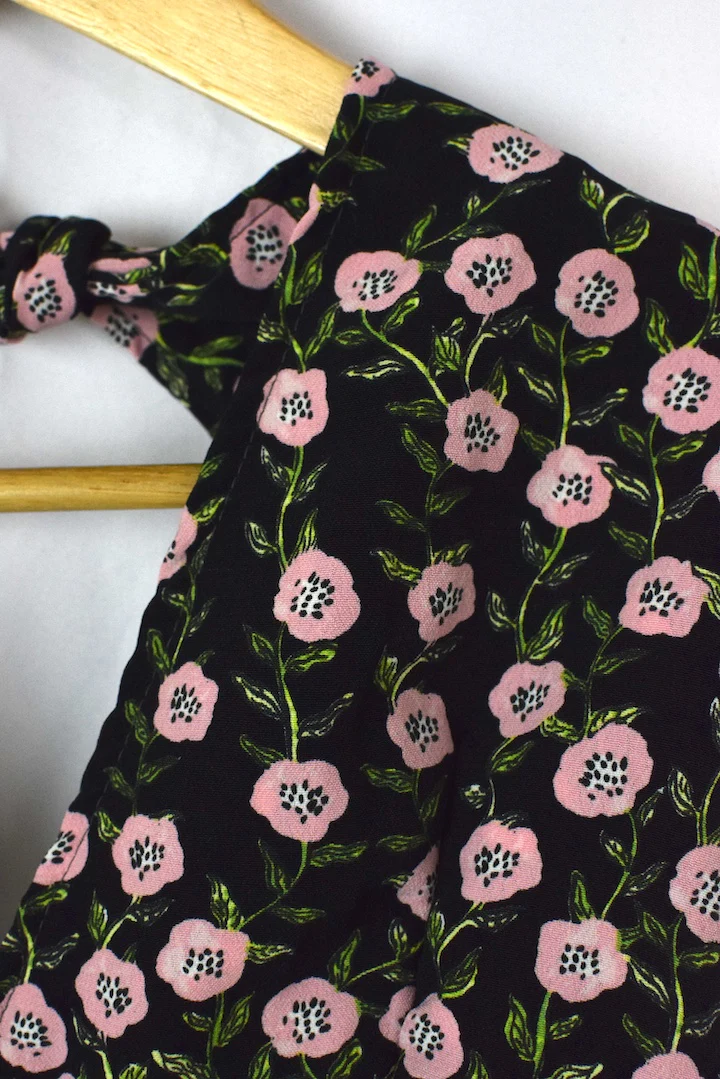 Reworked Floral Print Tie Up Top - Image 2