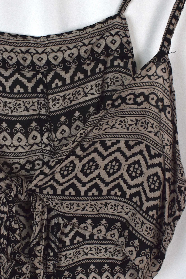 Reworked Abstract Print Tie Up Top - Image 4