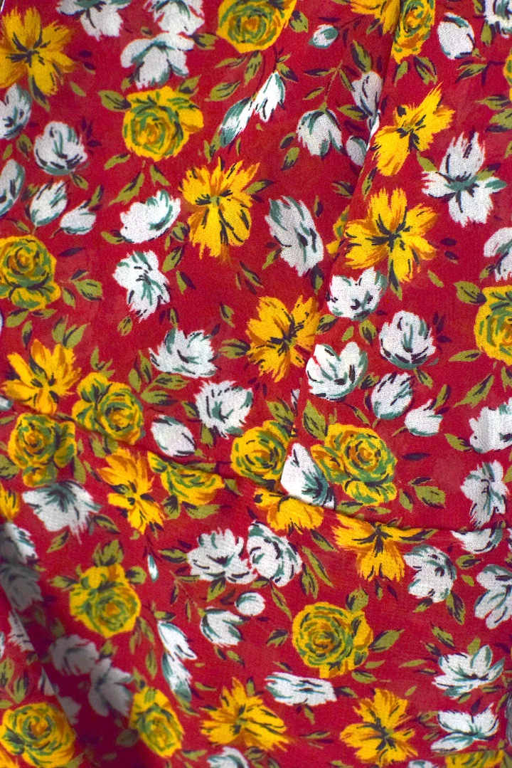 Reworked Floral Print Tie Up Top - Image 3