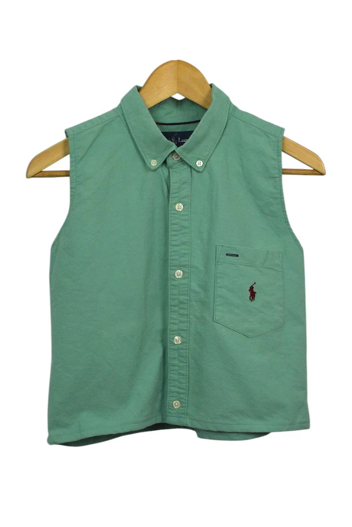 Reworked Ralph Lauren Brand Crop Top