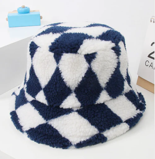 NEW Checkered Teddy Bucket Hat(4 Colours) - Image 2