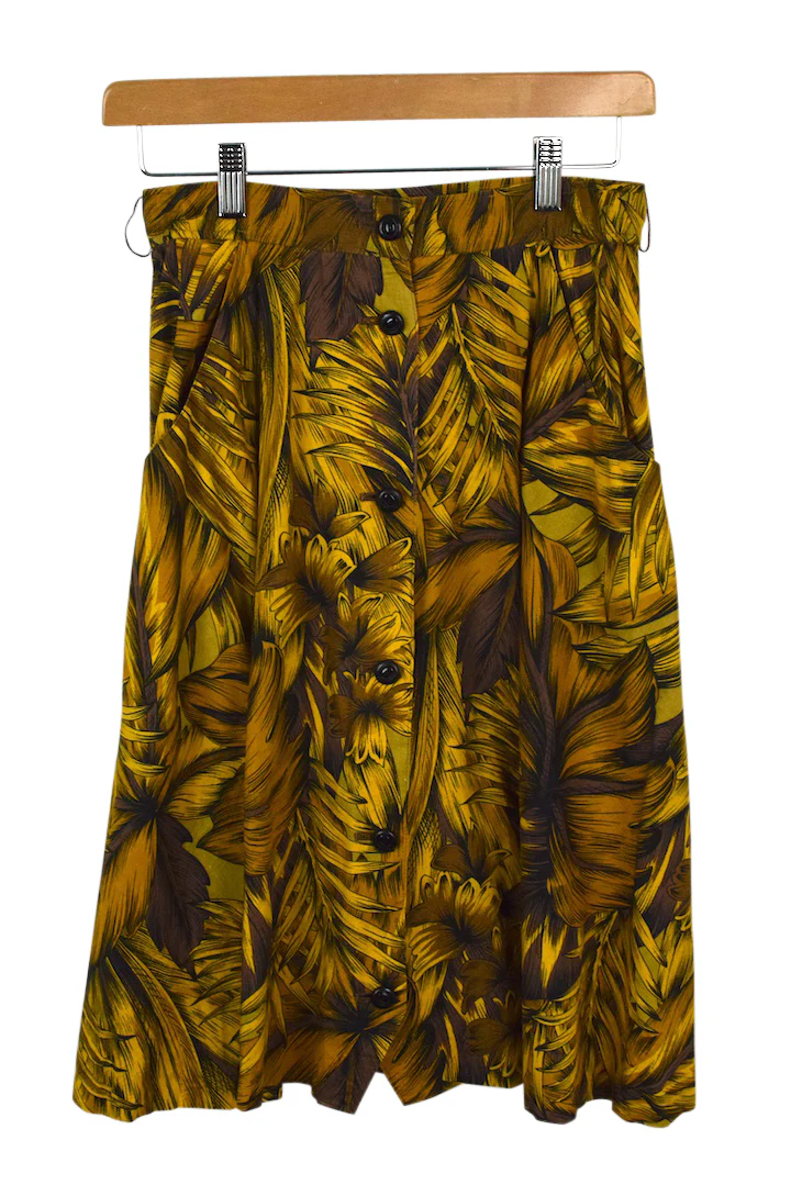 Leaf Print Skirt