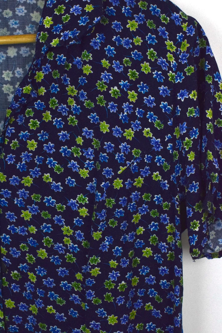 Blue Floral Print Dress - Image 2