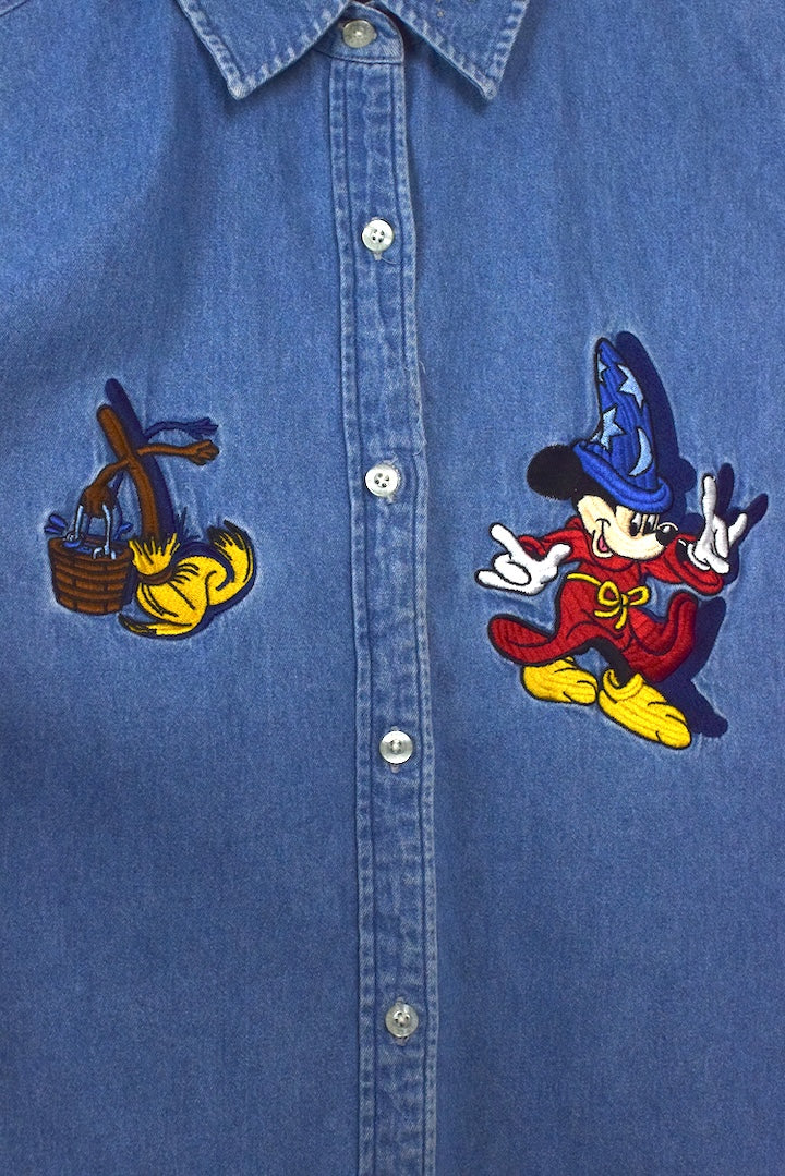 90s/00s Disney Fantasia Denim Shirt - Image 2