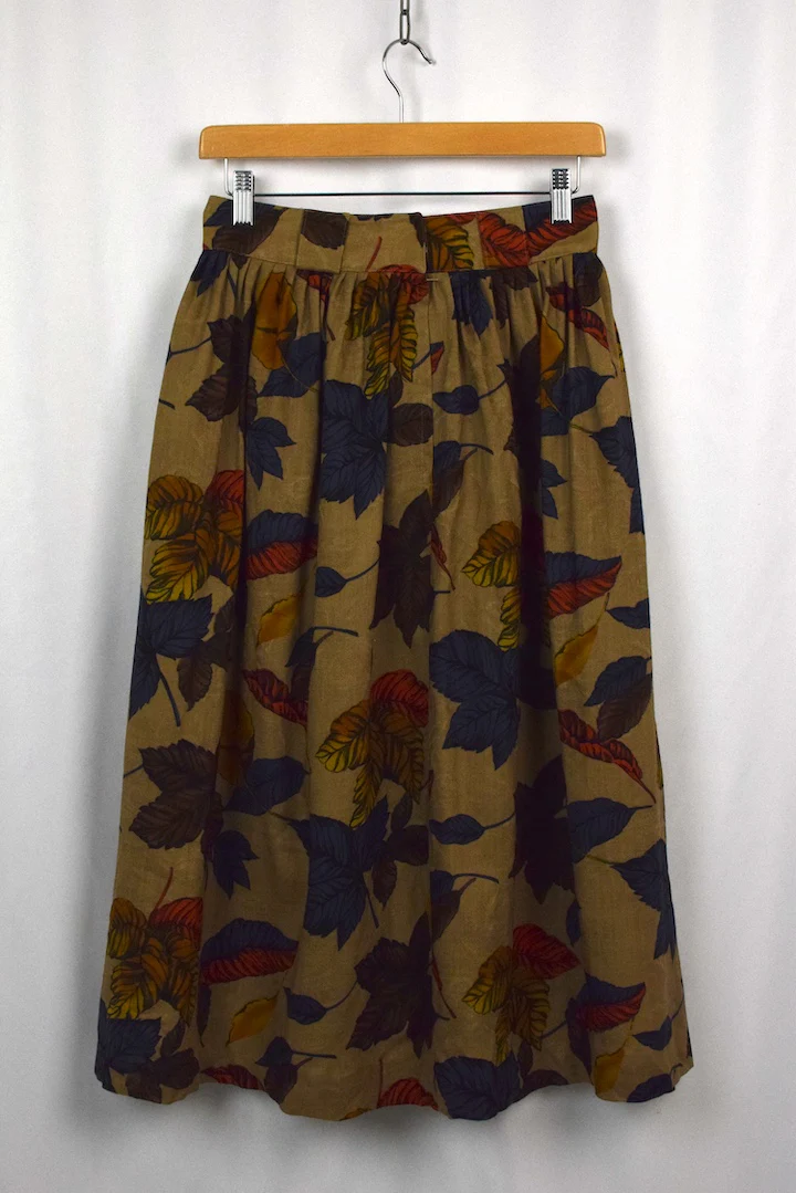 Leaf Print Skirt - Image 3