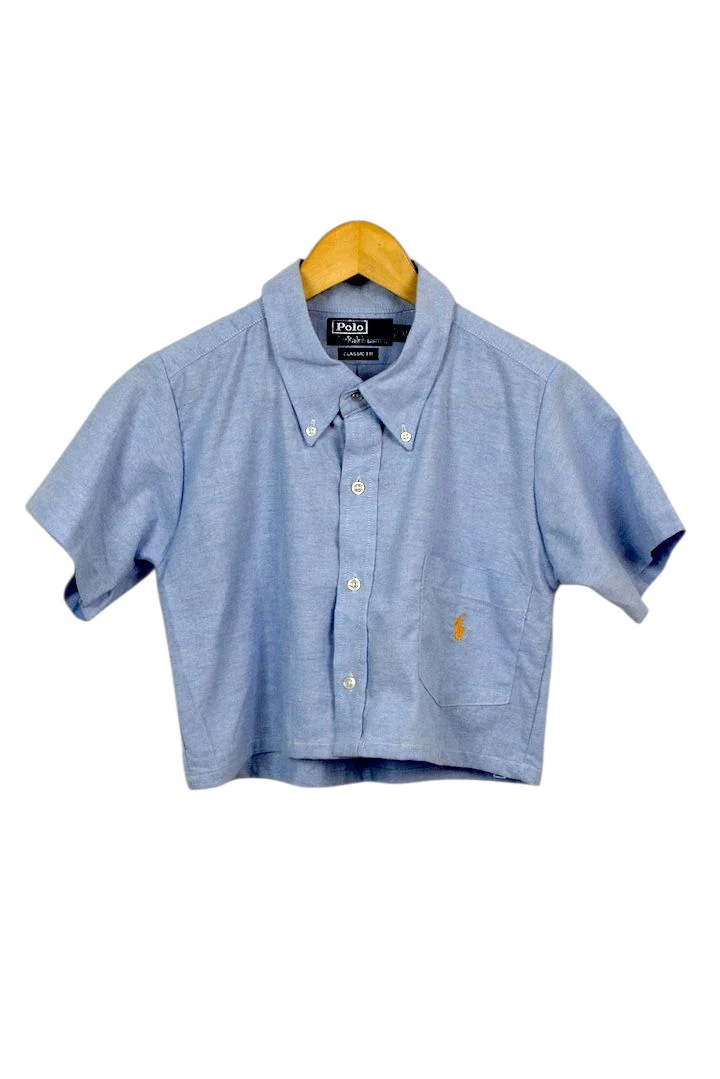 Reworked Ralph Lauren Brand Cropped Top