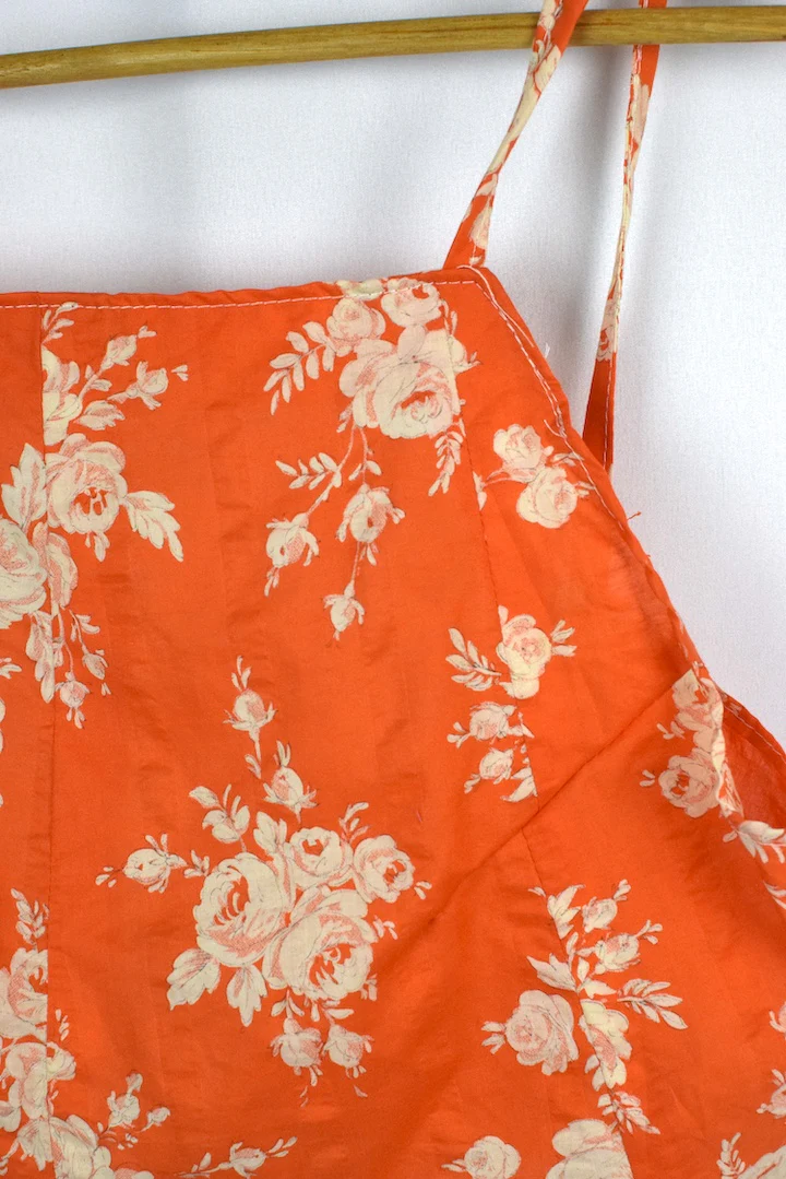 Reworked Orange Tie-Up Top - Image 2