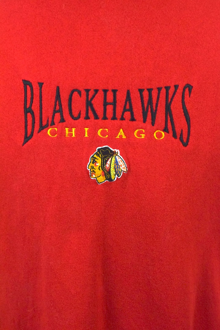 90s/00s Chicago Blackhawks NHL Hoodie - Image 2