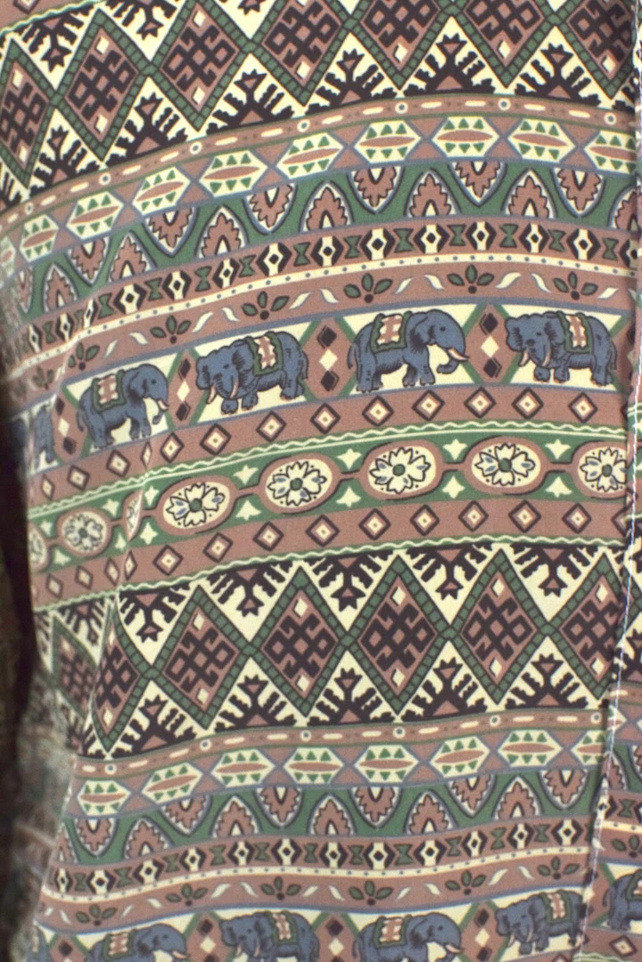 Abstract Elephant Print Shirt - Image 2