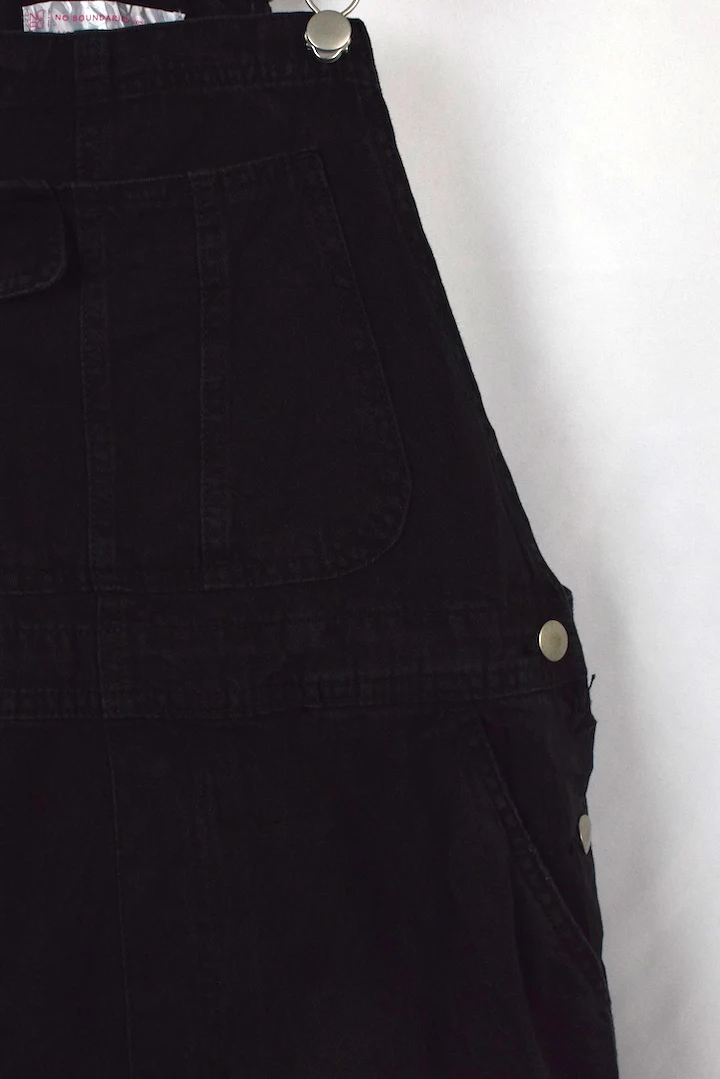 Black Denim Overalls - Image 2