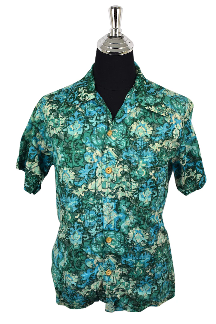Leaf Print Party Shirt