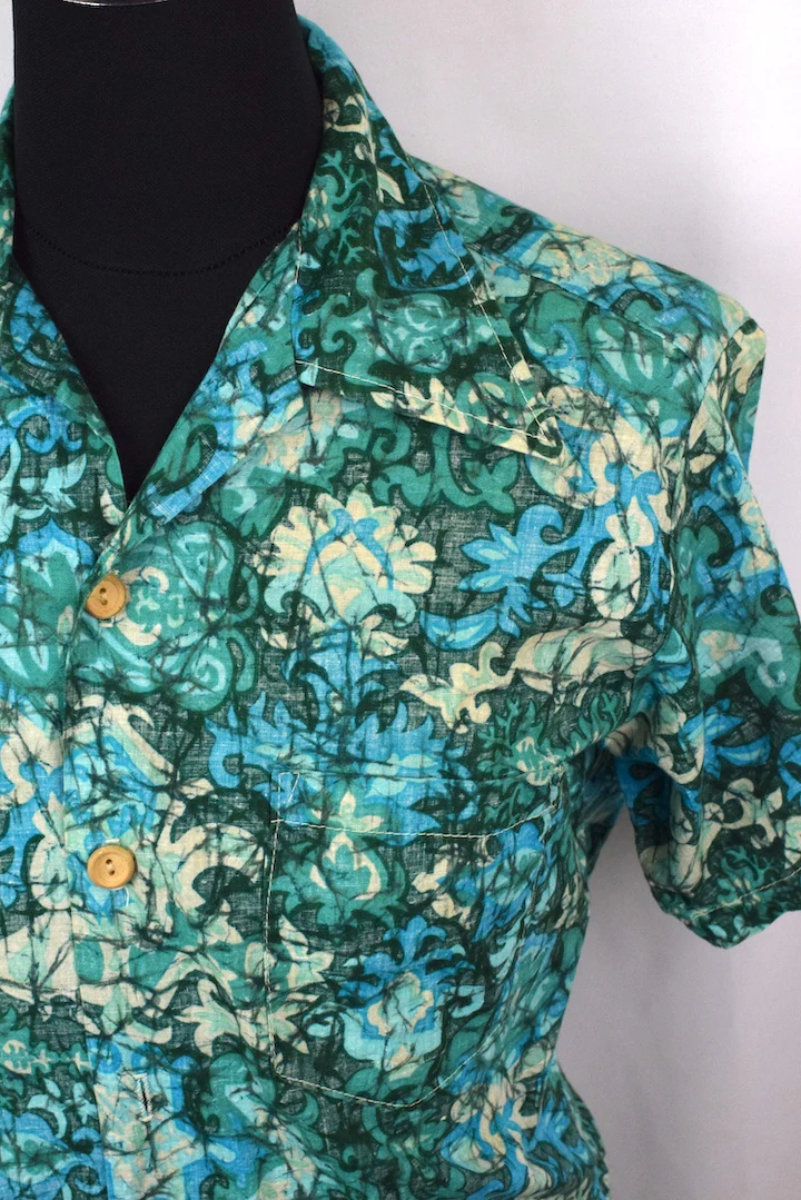 Leaf Print Party Shirt - Image 2