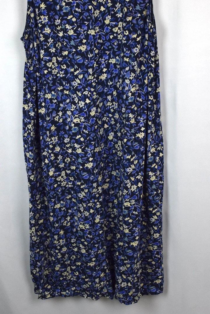 Blue Floral Print Dress - Image 6