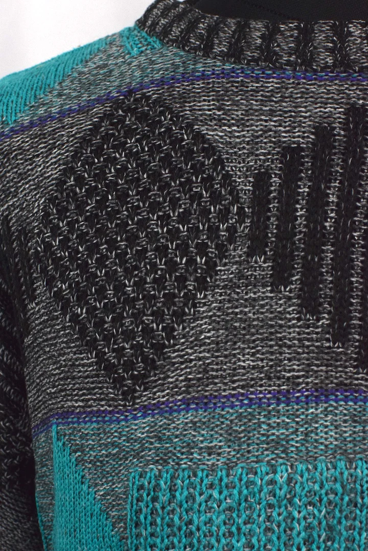 Abstract Shape Pattern Knitted Jumper - Image 2