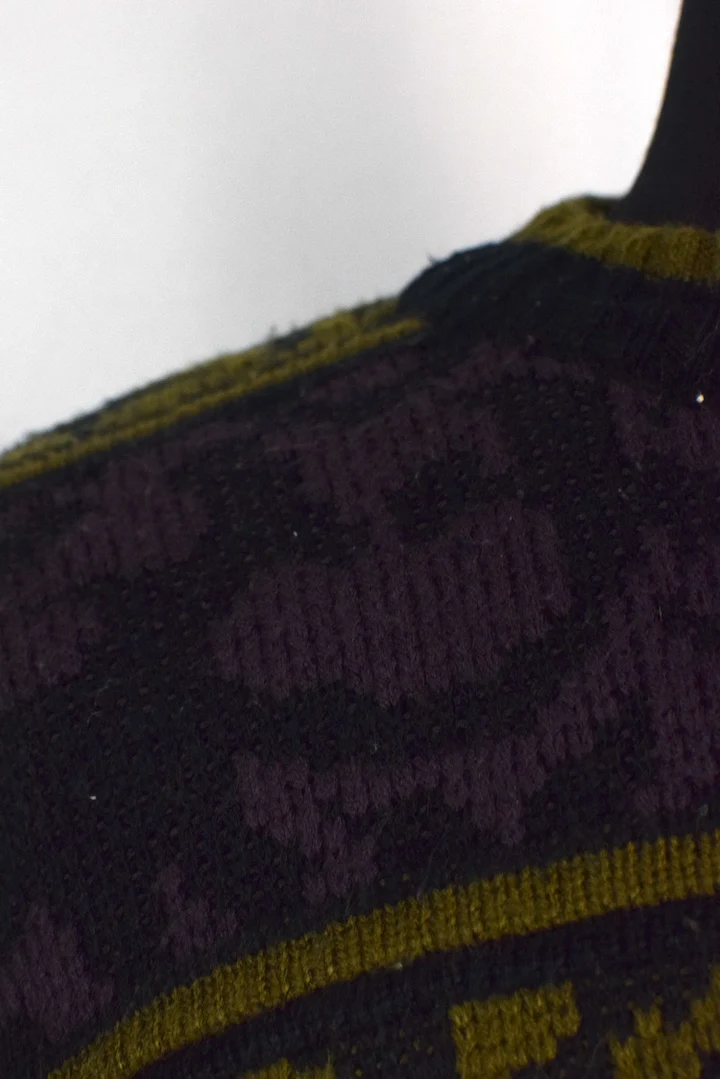 Abstract Striped Knitted Jumper - Image 2