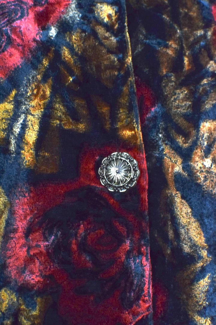 Rose Print Velvet Jacket - Image 2