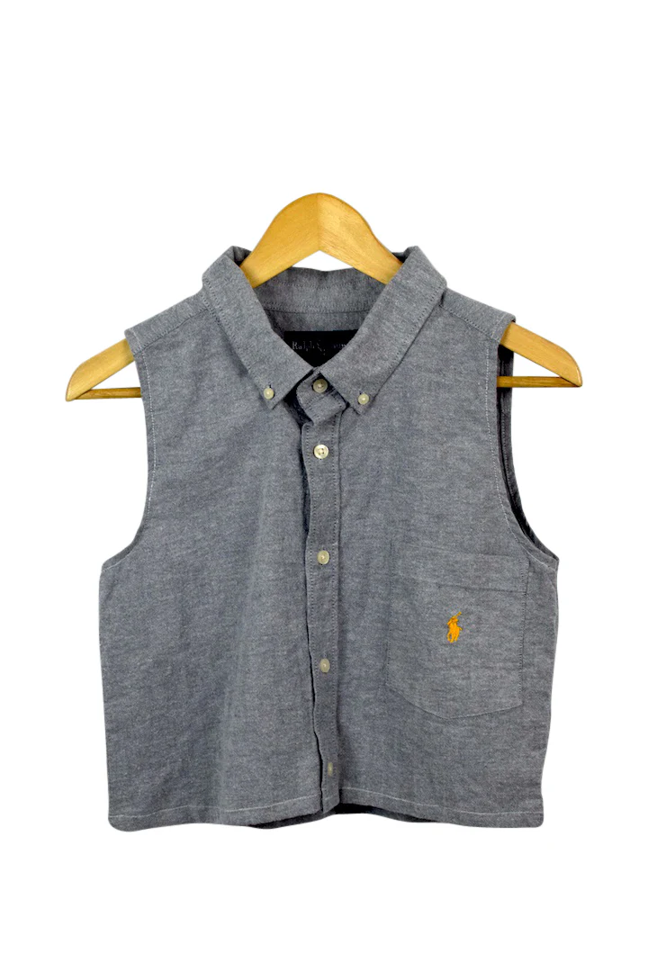 Reworked Ralph Lauren Brand Cropped Top