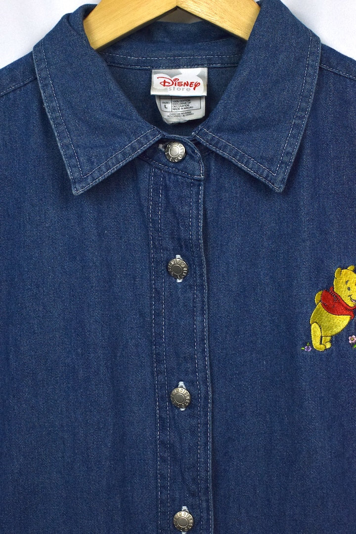 90s Winnie The Pooh Denim Blouse - Image 2