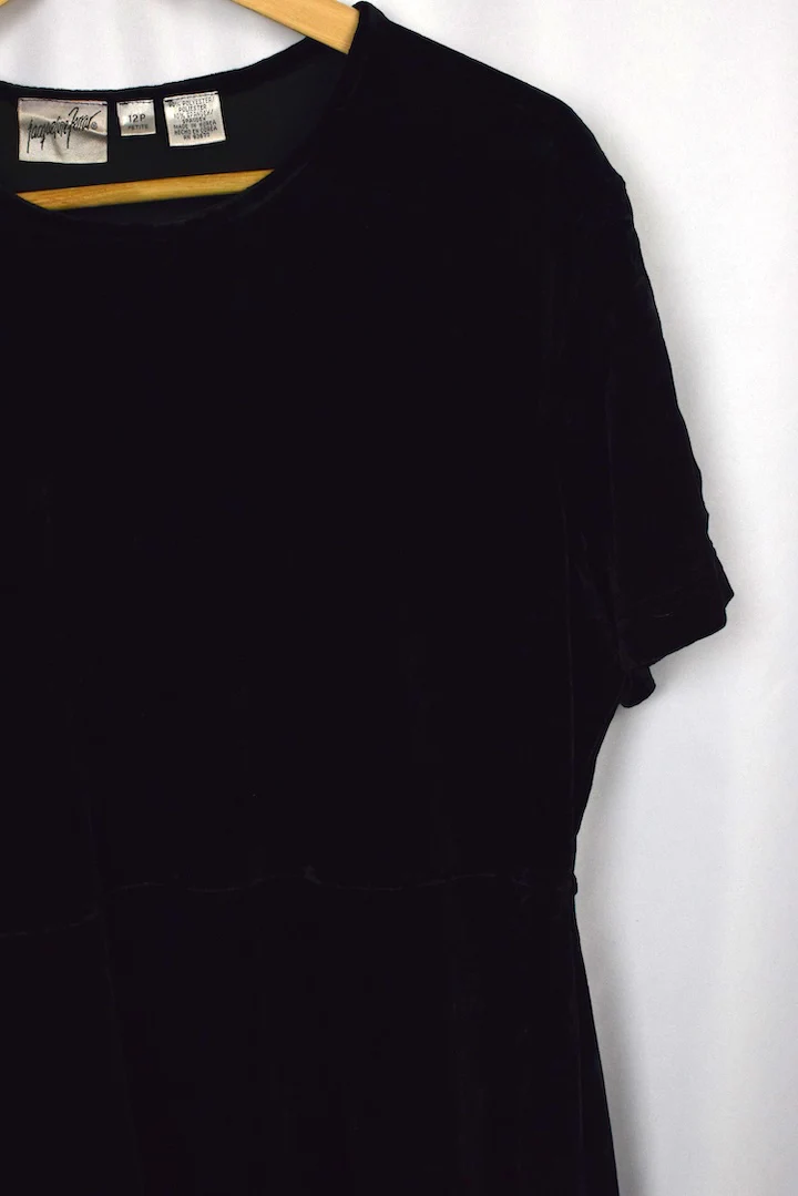 Black Velvet Dress - Image 2