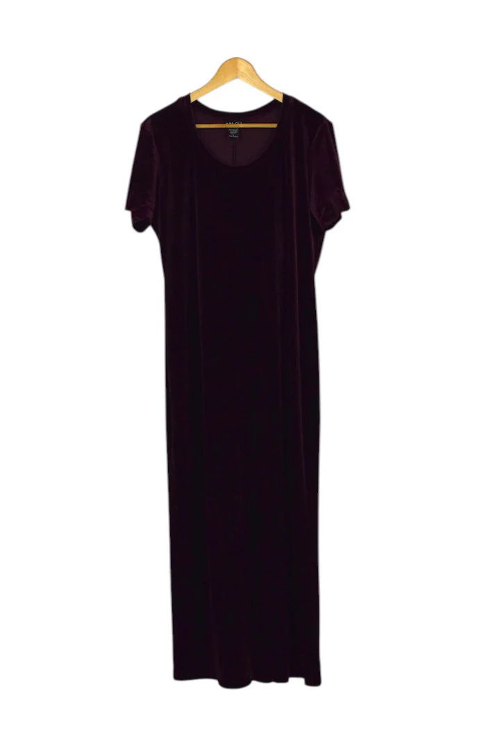 Maroon Velvet Dress