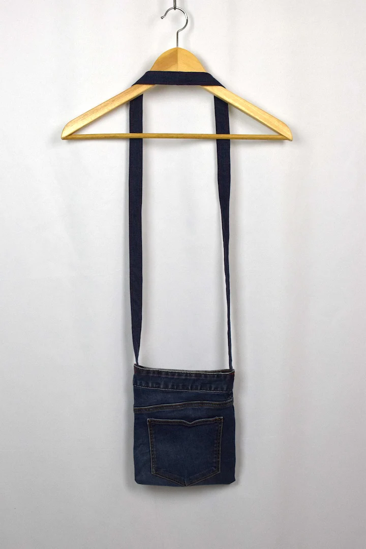 Reworked Denim Sling Bag - Image 3