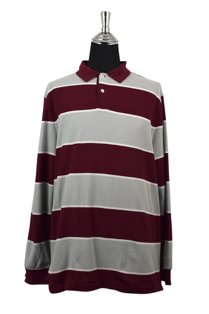 Striped Long sleeve Polo Shirt