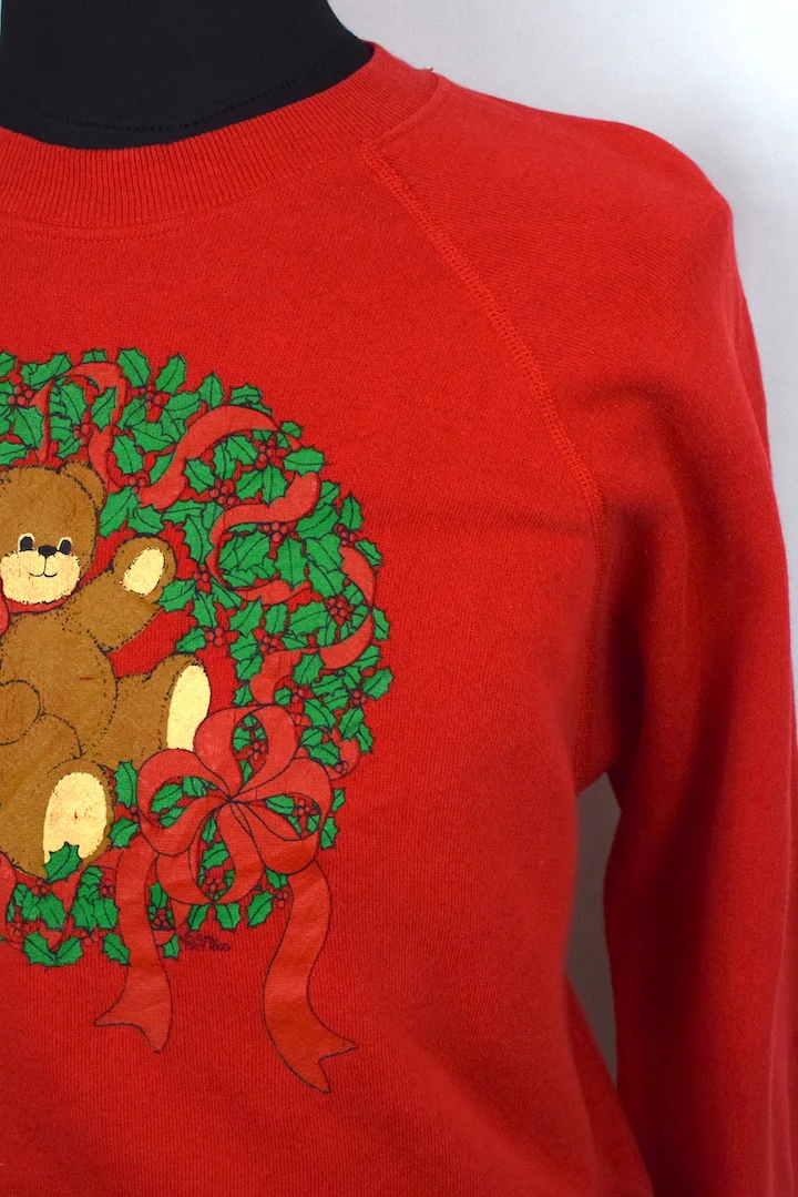 Holly Teddy Bear Sweatshirt - Image 2