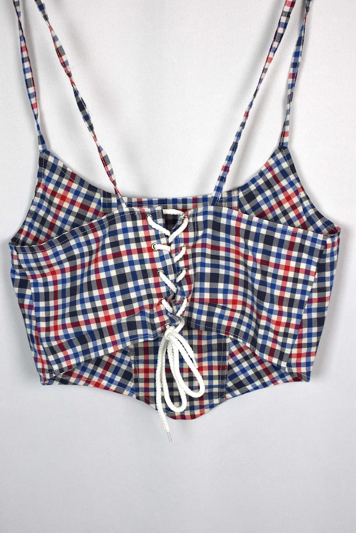 Reworked Tommy Hilfiger Brand Corset Style Top - Image 5