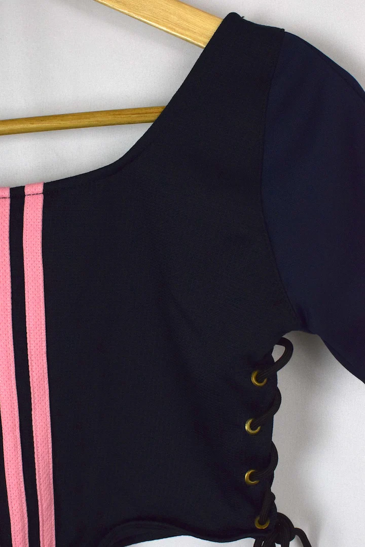 Reworked Adidas Brand Crop Top - Image 2