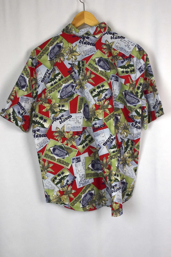 80s/90s Post Card Print Blouse - Image 3