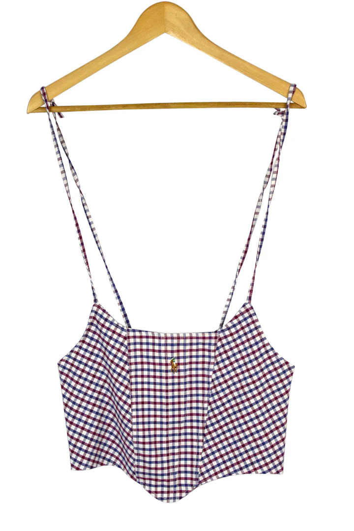 Reworked Ralph Lauren Brand Corset Style Top